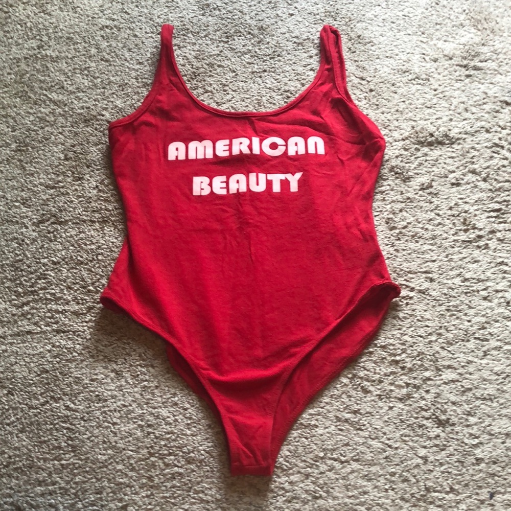 “American beauty” cotton body suit